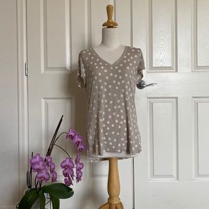 WHBN white beige dot t-shirts M
